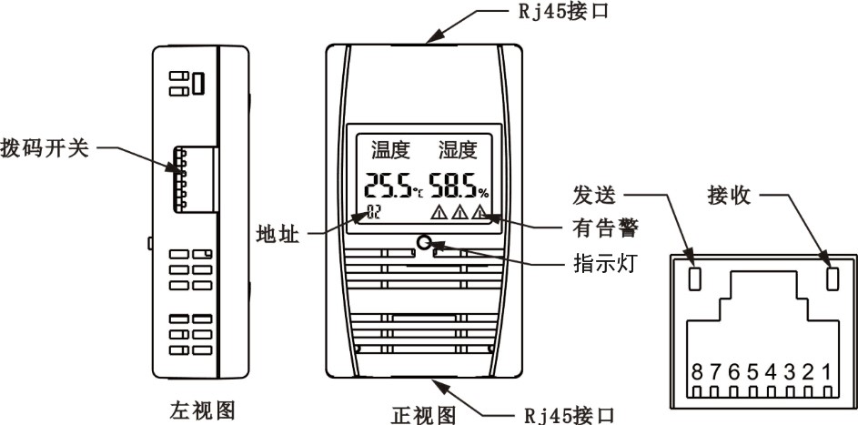 SPD-HT485_D机架温湿度传感器，机架温湿度传感器